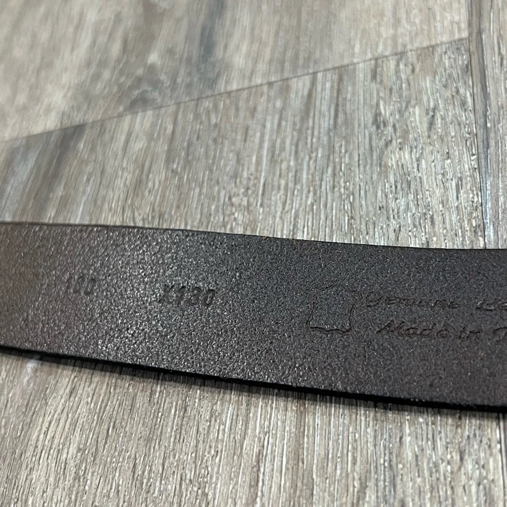 Men’s BYTOM Made in Italy Genuine Leather 38W Brown Belt Thick Wide Classic Belt
